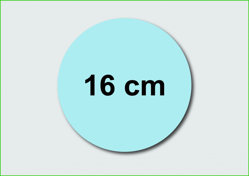 Icing sheet for a round cake, 16 cm in diameter