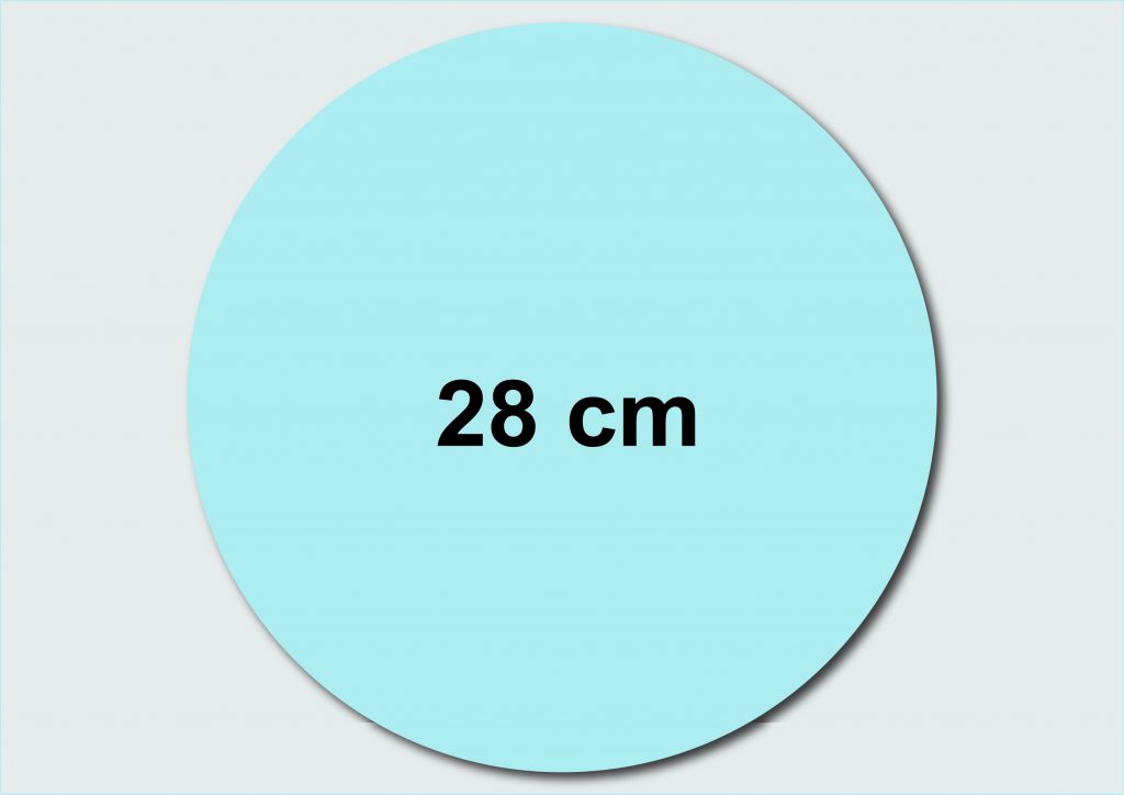 Icing sheet for a round cake, 28 cm in diameter